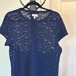 Lace Short Sleeve Top No Itch Closet Wardrobe Capsule